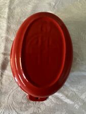 Griswold Cast Iron Table Service Oval Casserole in Red and White Enamel for sale  Shipping to South Africa