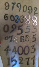Lot Of 33 Metal House Numbers Street Address Rustic Cabin Cast Metal Iron Steel for sale  Shipping to South Africa