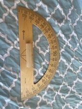 Vintage Lg Classroom Chaulkboard Blackboard Wooden Protractor ACME-Canada D-103M for sale  Shipping to South Africa