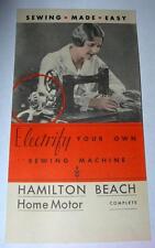 Vintage Hamilton Beach "Home Motor Propaganda Line Card" frete Grátis" comprar usado  Enviando para Brazil