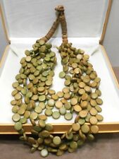 BOHO CHIC LARGE CELLULOID GREEN/TONE SML PEBBLE DISK*NEW OTHER*LAYERED NECKLACE for sale  Shipping to South Africa