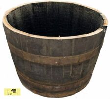 Large Genuine Half Whisky Barrel Planter Oak Whiskey Plant Container Flower Pot for sale  Shipping to South Africa