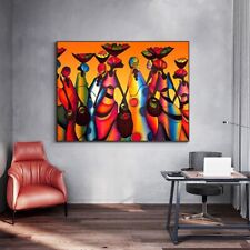 Canvas Wall Art African Woman Portrait Abstract Canvas Painting Posters & Prints for sale  Shipping to South Africa