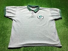 Vintage 90s Majestic Green Bay Packers Men's Short Sleeve Polo Shirt XL Green for sale  Shipping to Ireland