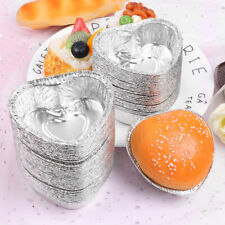 60 peças de assadeira em forma de coração torta de ovo folha de alumínio ramekin para muffin de cupcake comprar usado  Enviando para Brazil