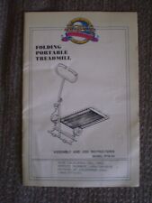 Folding Portable Treadmill Manual (Model PTM 80) (World Famous Trading Company) for sale  Shipping to South Africa