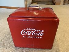 Refrigerador de metal vermelho vintage Coca-Cola fabricado pela Progress Refrigerator Co comprar usado  Enviando para Brazil