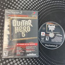 Guitar Hero 5 Sony PlayStation 2 2009 Black Label disco e estojo sem manual testado, usado comprar usado  Enviando para Brazil