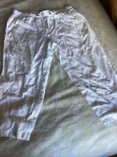 Trousers linen white for sale  CARDIFF