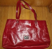 Red leather tote for sale  Des Moines