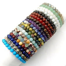 8mm Handmade Mixed Natural Gemstone Round Beads Stretchy Bracelet Healing Reiki for sale  Shipping to South Africa
