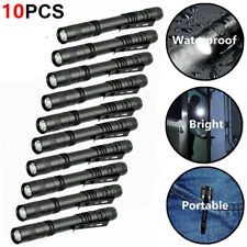 Used, 10 x LED Flashlight Clip Mini Light Penlight Pocket Portable Pen Torch Lamp for sale  Shipping to South Africa