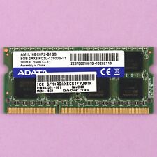 8GB DDR3 RAM PC3L-12800S 1600Mhz ADATA 1.35V 200 Pin SoDimm Memory Laptop RAM  for sale  Shipping to South Africa
