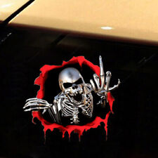 Universal 3D Skeleton Skull Car Sticker Side Trunk Motorcycle Emblem Badge Decal til salgs  Frakt til Norway