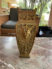 Brass Urn Antique Vase With Decorative Cutouts, used for sale  Shipping to South Africa