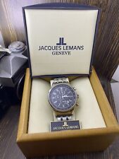 Relógio de quartzo masculino Jacques Lemans 1-1284 cronógrafo 43 mm na caixa #4752 comprar usado  Enviando para Brazil