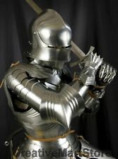 Gothic Suit Of Armor, Custom Medieval Larp Full Body Armour, Knight Warrior Stee for sale  Shipping to South Africa