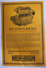 Usado, 1917 DUESENBERG MOTOR DE AVIÃO BERWYN, PA ANÚNCIO ORIGINAL comprar usado  Enviando para Brazil