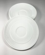 4 Martha Stewart Everyday Balustrade 6" White Saucer Plates ARC France Exc Cond!, used for sale  Shipping to South Africa