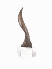 Vintage Kudu Horn Sculpture Acrylic Base Statue Animal Antler African Antelope for sale  Shipping to South Africa