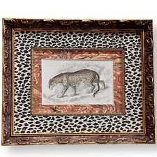 Usado, Felis Onca Jaguar Art William Home Lizars Antigo Naturalista Biblioteca Placa Emoldurada comprar usado  Enviando para Brazil