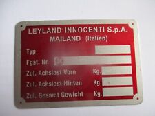 Typenschild plate leyland gebraucht kaufen  Deutschland