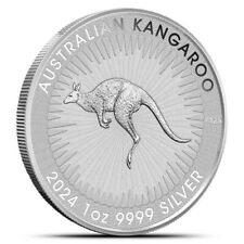 2024 - Australian Kangaroo .9999 Fine Silver BU Coin Perth Mint CHARLES IN STOCK for sale  Shipping to South Africa