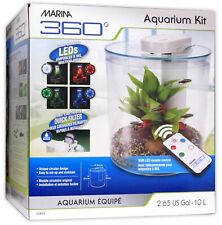 @ Marina 360 Aquarium LED 4 Colours Fish Tank Filter Beginner Kids 10L Nano, used for sale  DARTFORD