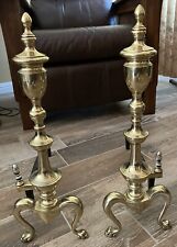 Vintage andirons brass for sale  San Diego