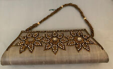Champagne clutch evening for sale  Spring