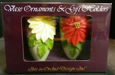 Vintage Ibis & Orchid Design Vase Ornaments & Gift Holders 2 Pack In Orig Box EX for sale  Shipping to South Africa