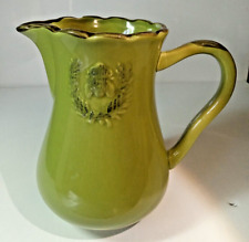 Used, Olive Green Frog Pitcher w Handle Milk Water Kimble Bee Collection 7-in for sale  Shipping to South Africa
