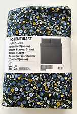 Capa de edredom completa/rainha Ikea ROSENTIBAST com 2 fronhas azul escuro/multicolorida comprar usado  Enviando para Brazil