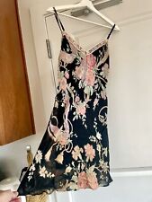 Vintage Betsey Johnson Floral Black Label Dress Sz L S M for sale  Shipping to South Africa