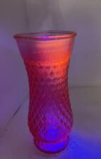 Vaso brilhante rosa quente neon padrão diamante 8,5” luz negra brilho #993, 3,5D, usado comprar usado  Enviando para Brazil