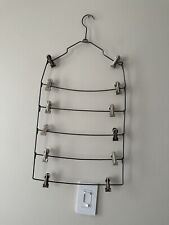 Vintage Metal 6 Tier Skirt Pants Clip Hangers Heavy Duty Foldable 12 Clips 6 Row, used for sale  Shipping to South Africa
