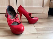 Schuh red leather for sale  SOLIHULL
