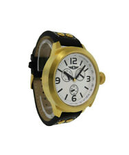 I by Invicta IBI70113-001 relógio masculino redondo analógico branco data do dia couro preto, usado comprar usado  Enviando para Brazil