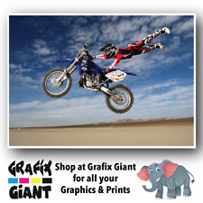 Usado, Motocross Motox Esportivo Dirt Super Off Road Mx Stunt Bike A3 A4 Poster Impressão #3 comprar usado  Enviando para Brazil