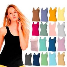  LADIES Women COTTON VEST WOMEN PLAIN SUMMER  CASUAL TANK TOP T SHIRT for sale  Shipping to South Africa