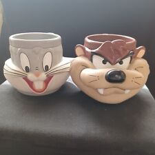 Caneca de bebida vintage Bugs Bunny & Tazz Looney Tunes 92, 93 Warner Brother's, usado comprar usado  Enviando para Brazil