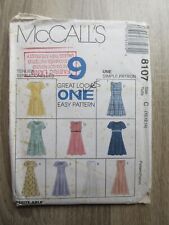 Mccalls 8107 sewing for sale  Shipping to Ireland