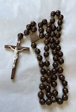 Vintage Huge Rosary Wall Door Jesus Catholic Wooden Prayer Beads 46” for sale  Shipping to South Africa