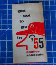 1955 Philadelphia Phillies Pocket Schedule Philco TV anúncio calendário fora de casa comprar usado  Enviando para Brazil