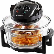 Emperial 17L Halogen Convection Oven Cooker Air Fryer with Extender Ring Black  for sale  Shipping to South Africa