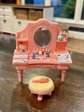 Calico Critters Sylvanian Families Makeup Vanity Dressing Table w Stool, used for sale  Shipping to South Africa