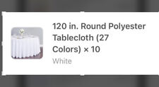 Tablecloth polyester white for sale  Minneapolis