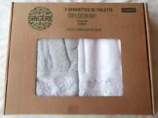 Serviettes toilette grise d'occasion  Courville-sur-Eure