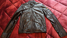 G-Star Leather Biker Style Jacket Size: L / Wide 100% Leather for sale  Shipping to South Africa