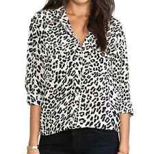Blusa Equipment Femme estampa de leopardo 100% seda manga longa com botões pequena comprar usado  Enviando para Brazil